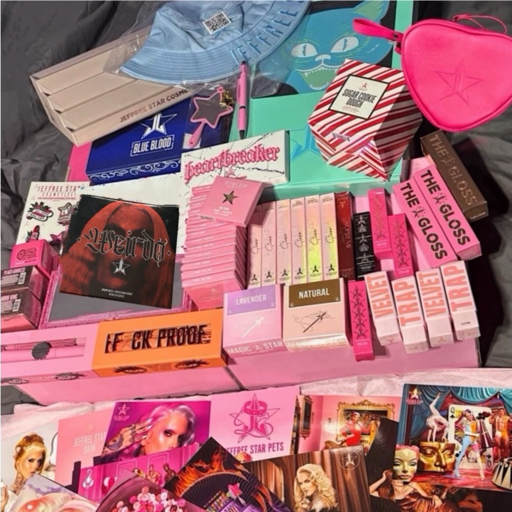 Jeffree Star Cosmetics Makeup Mirror Tools Eyeshadow Accessories Bundle Lot NEW